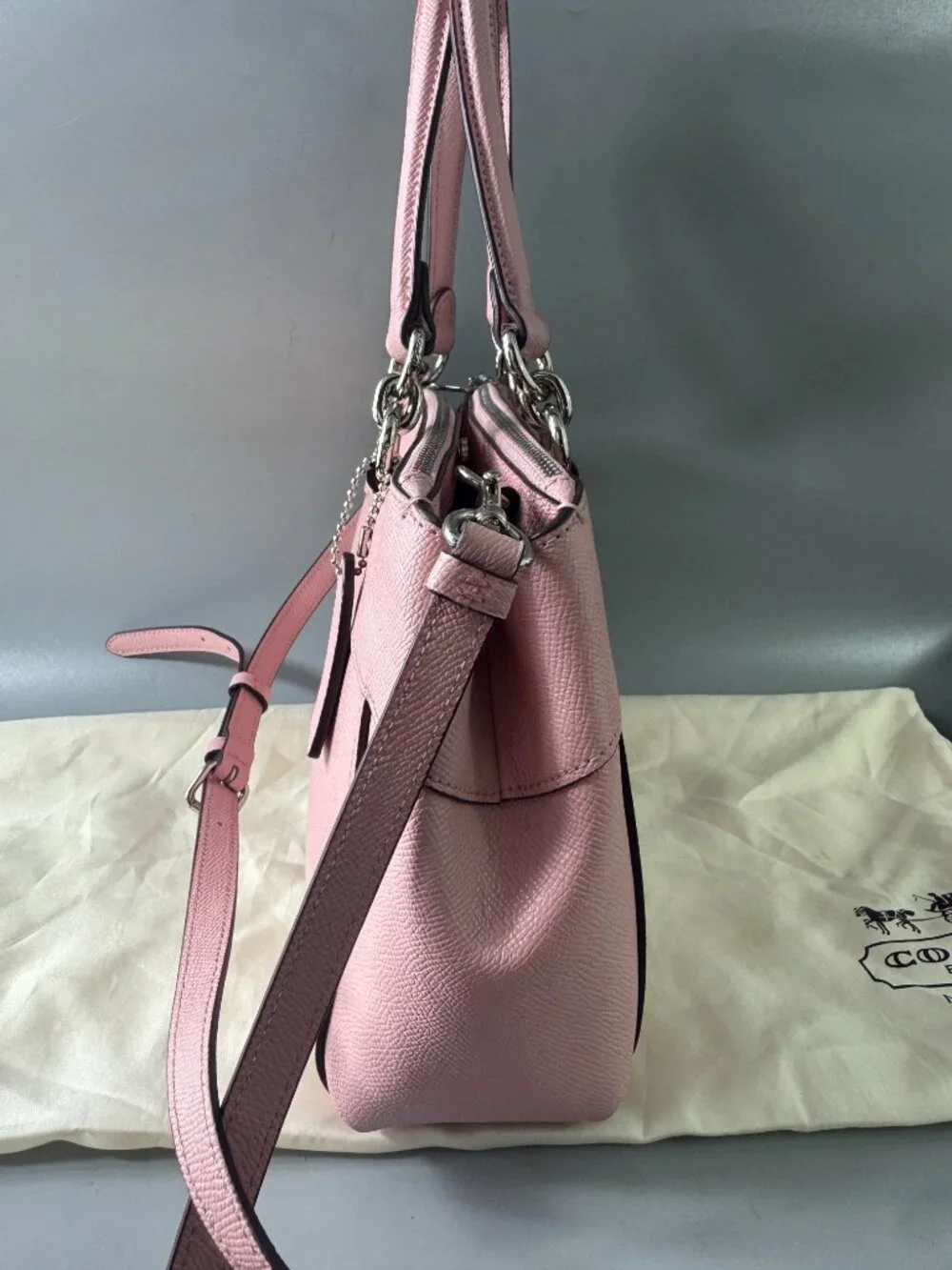 NWOT Authentic Coach F25395 Crossgrain Mini Brooke Carryall- Blush Pink